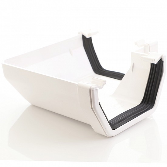 114mm White Square 90º Gutter Bend (RAS1W)